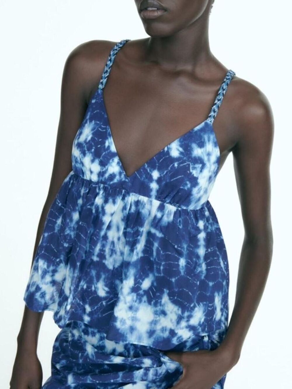 JULY SALE ZARA 100% Cotton Tie-Dye Top